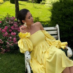 Сукня з пишними рукавами “Limoncello”
