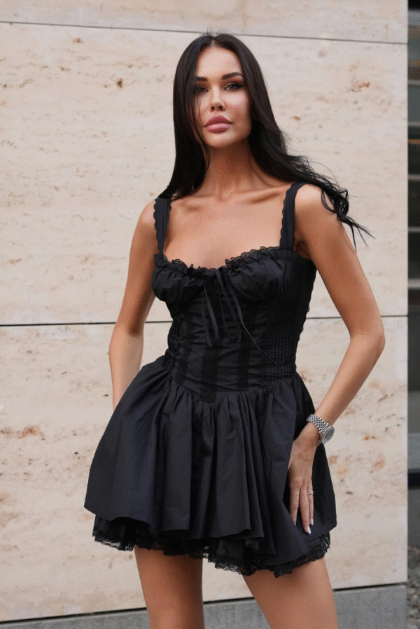 Сукня міні “Boho Corset” з шнурівкою - Зображення 4