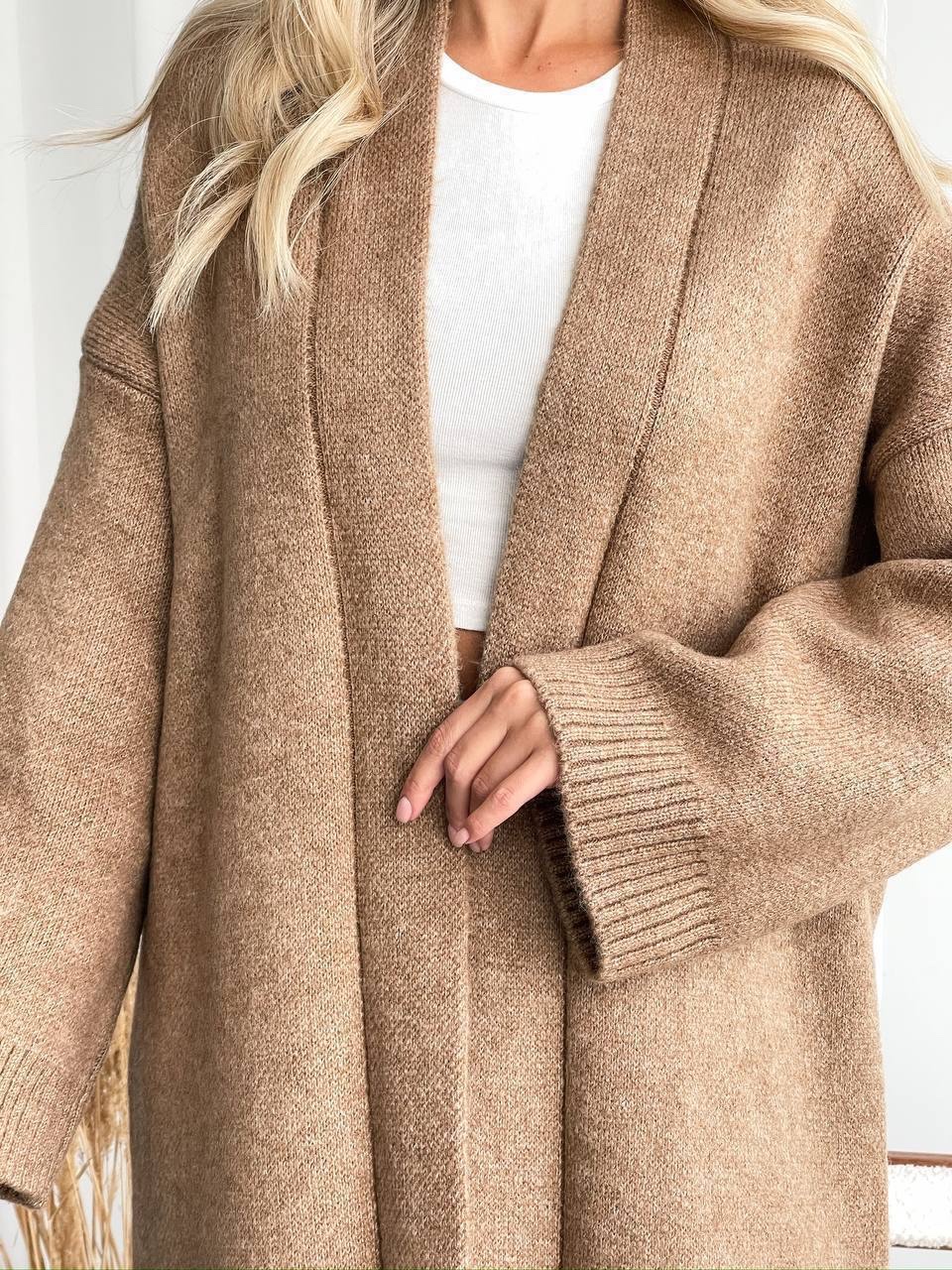 Кардиган “Sophie” з мʼякої пухнастої пряжі - Зображення 7