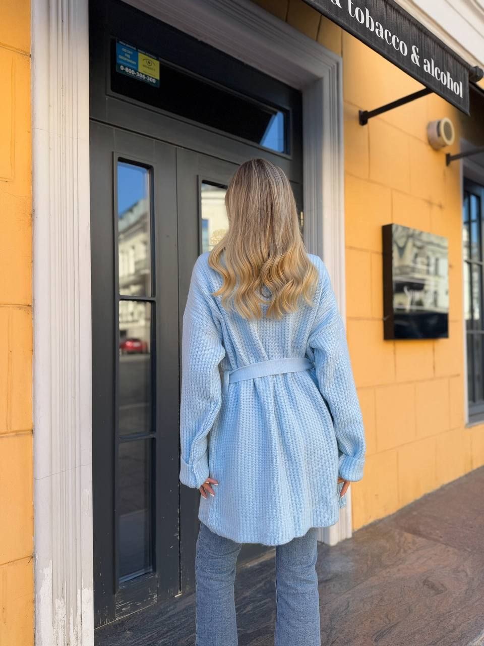 Кардиган-кімоно “Della” з поясом - Зображення 3