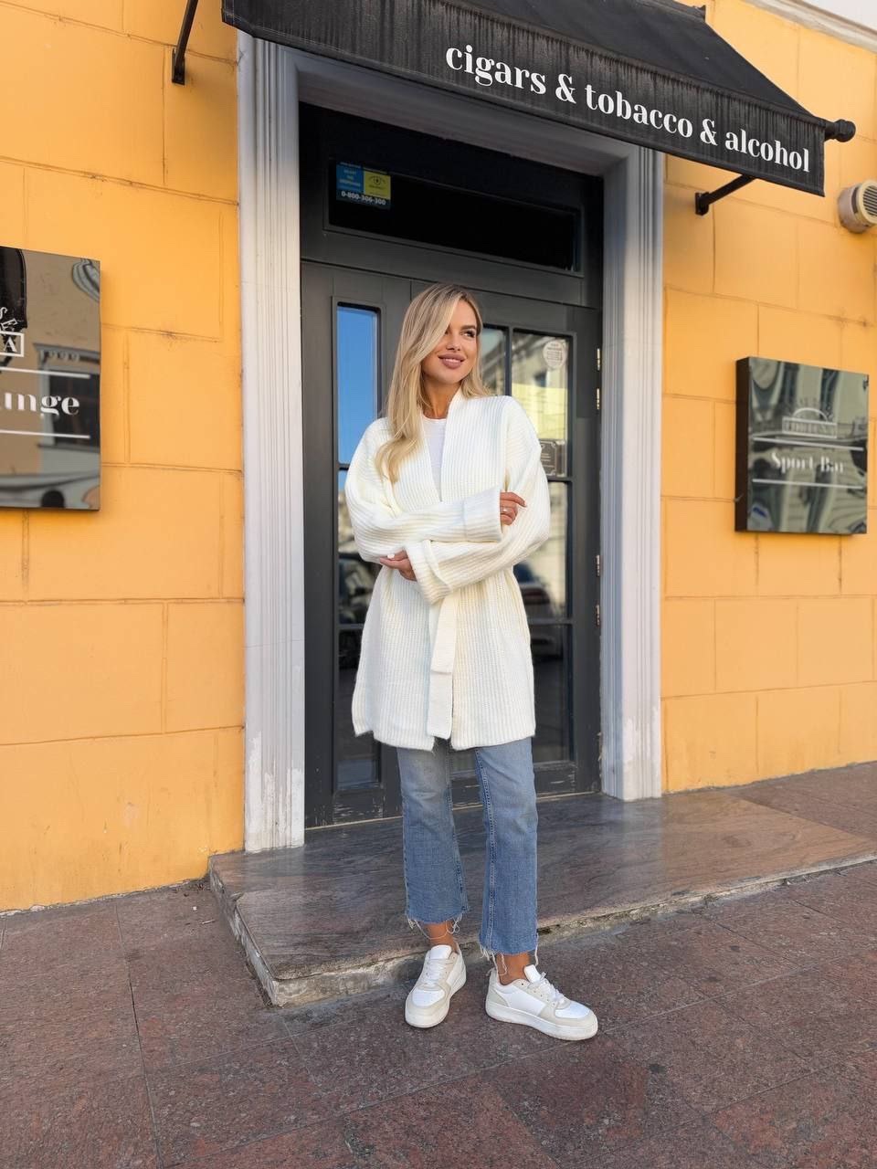 Кардиган-кімоно “Della” з поясом - Зображення 5