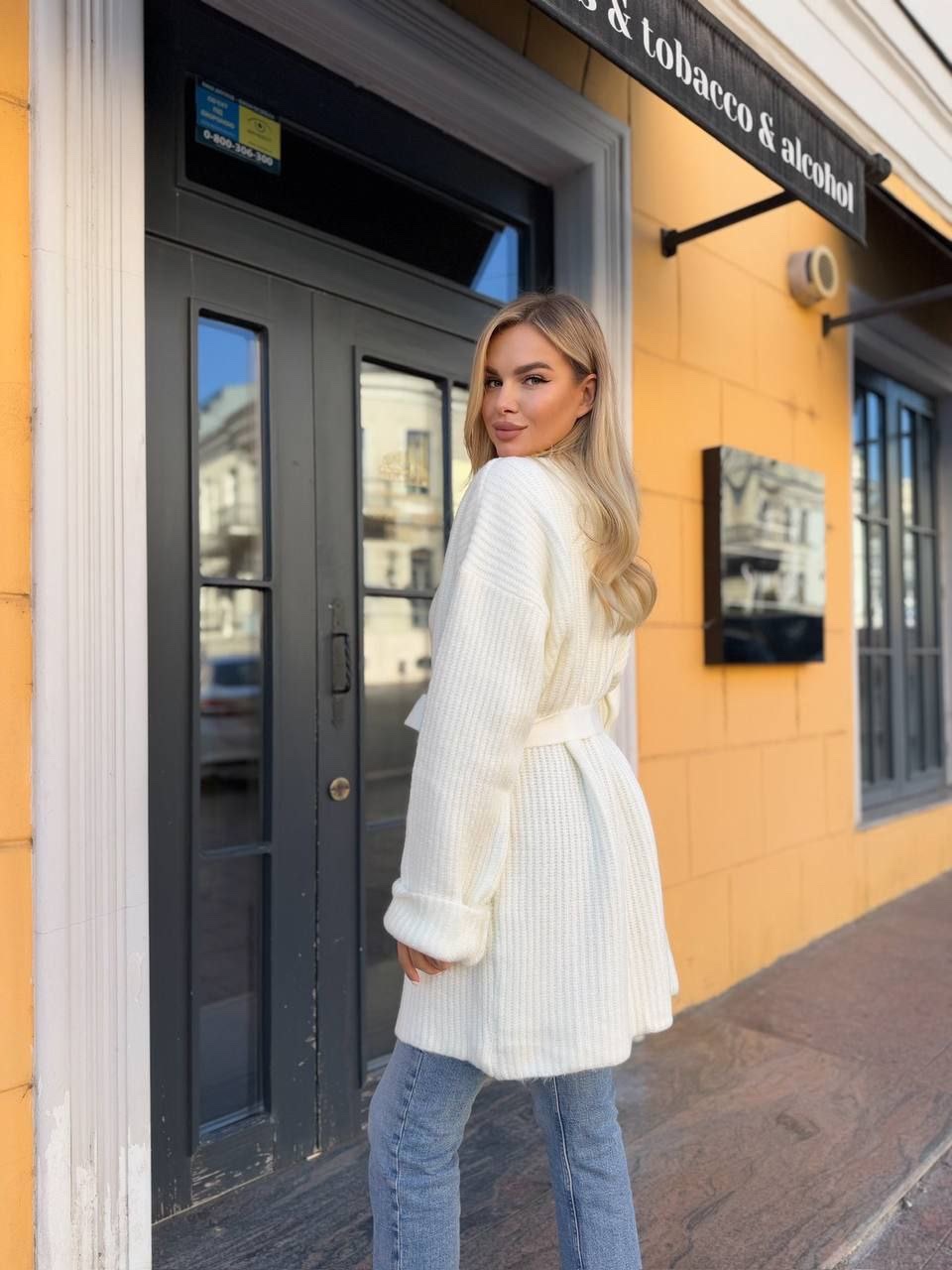 Кардиган-кімоно “Della” з поясом - Зображення 6