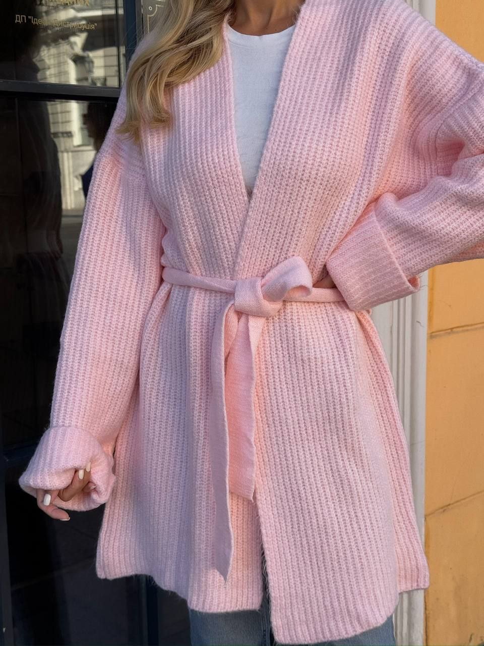 Кардиган-кімоно “Della” з поясом - Зображення 8