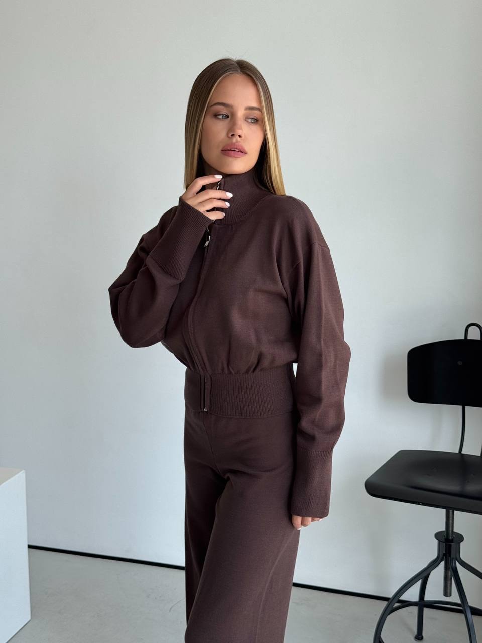 В’язаний костюм “Samantha” з широкими штанами - Зображення 6