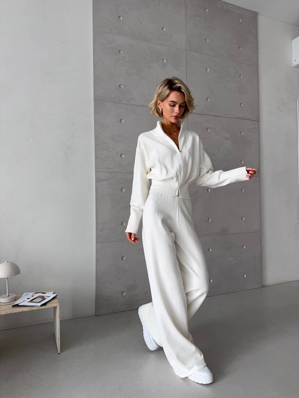 В’язаний костюм “Samantha” з широкими штанами - Зображення 4