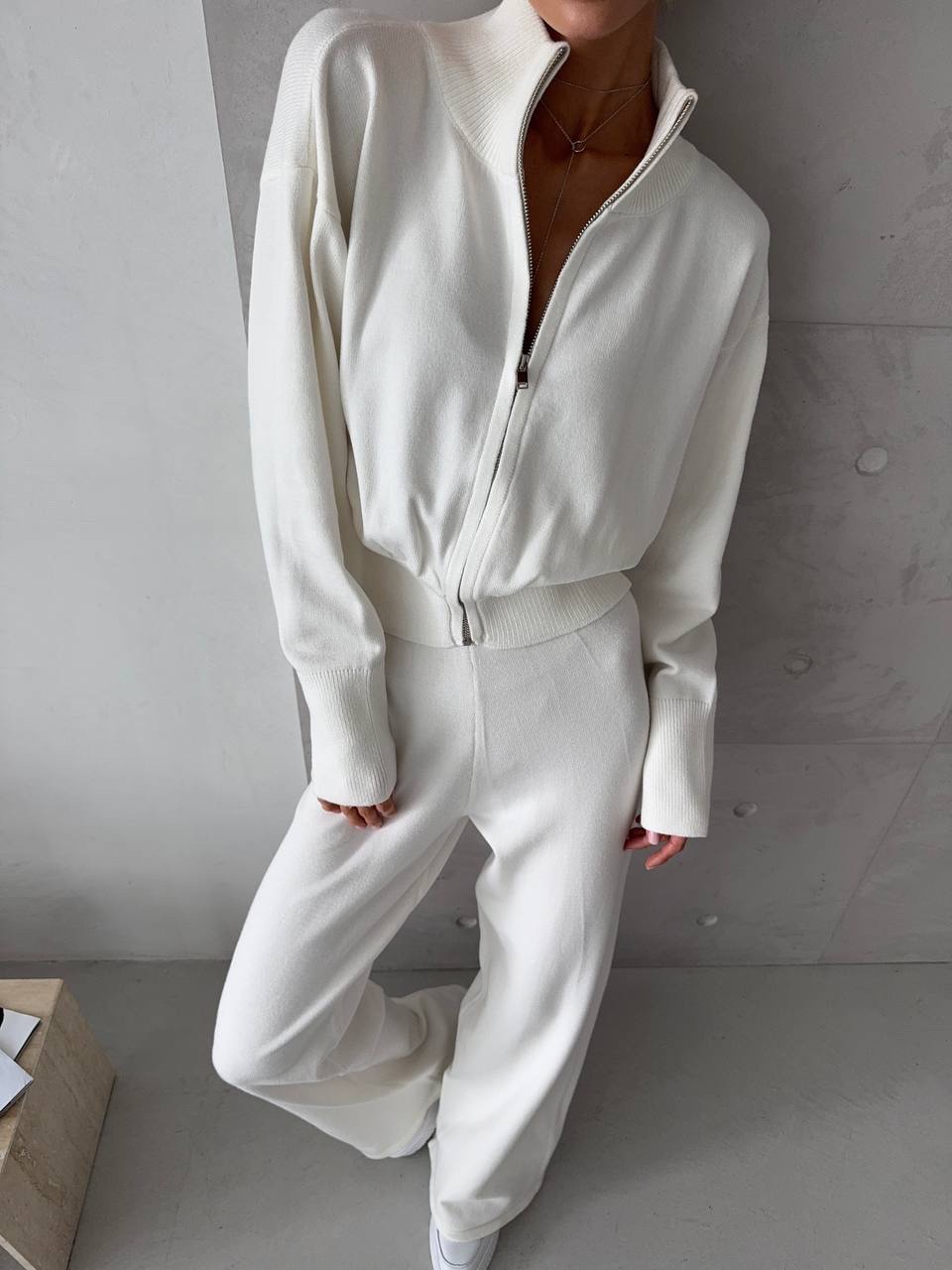 В’язаний костюм “Samantha” з широкими штанами