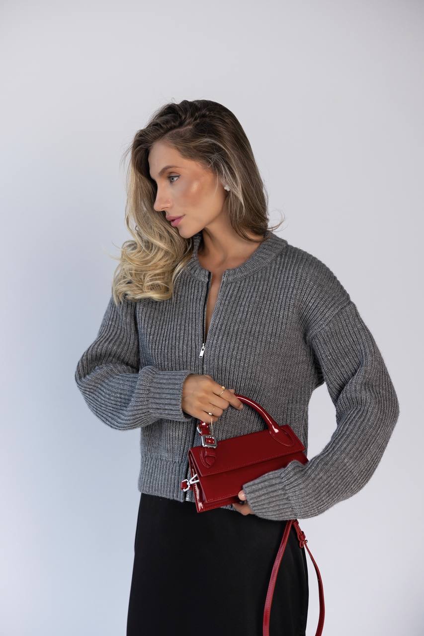 В’язаний бомбер “Morgan” на блискавці - Зображення 4