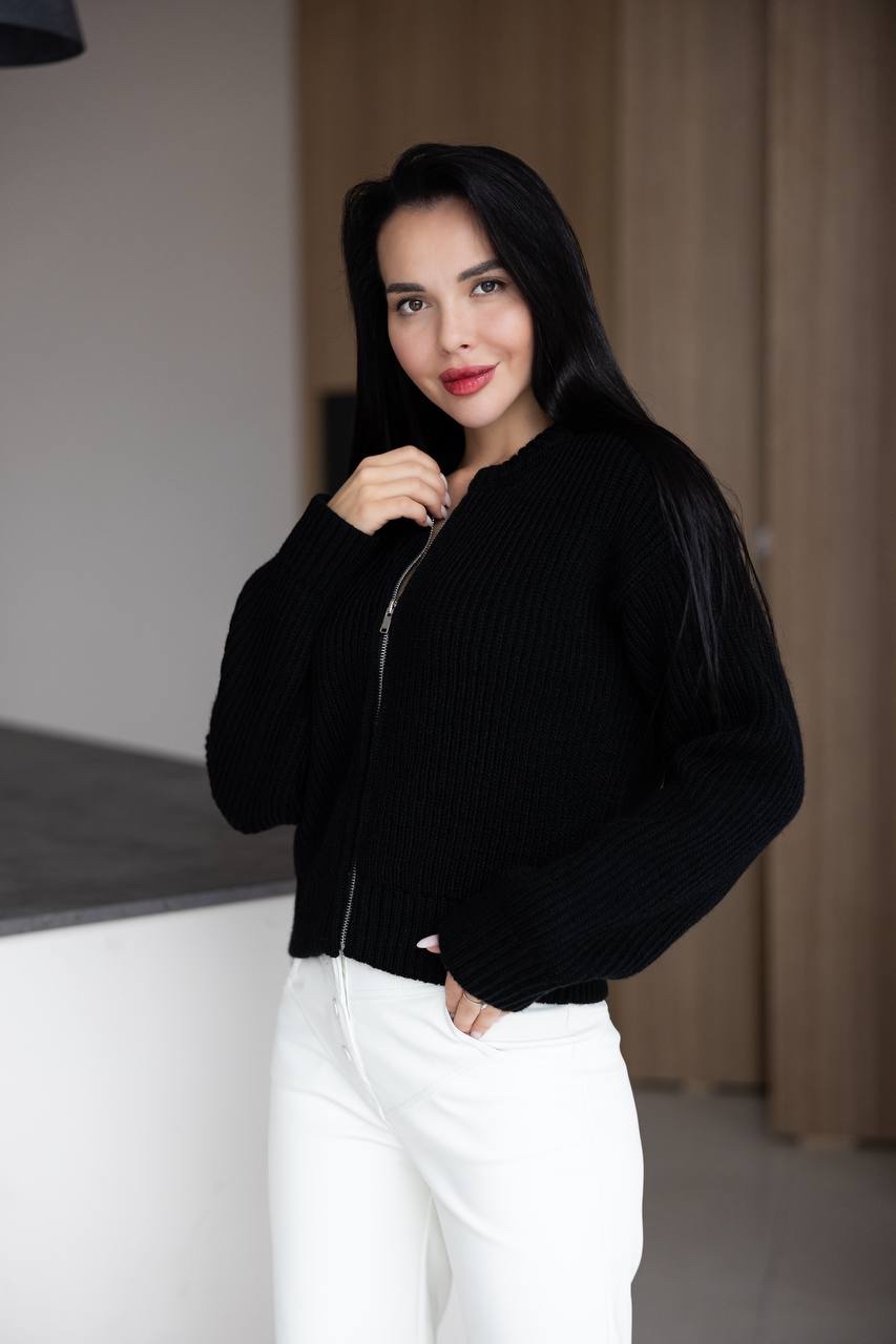 В’язаний бомбер “Morgan” на блискавці - Зображення 10