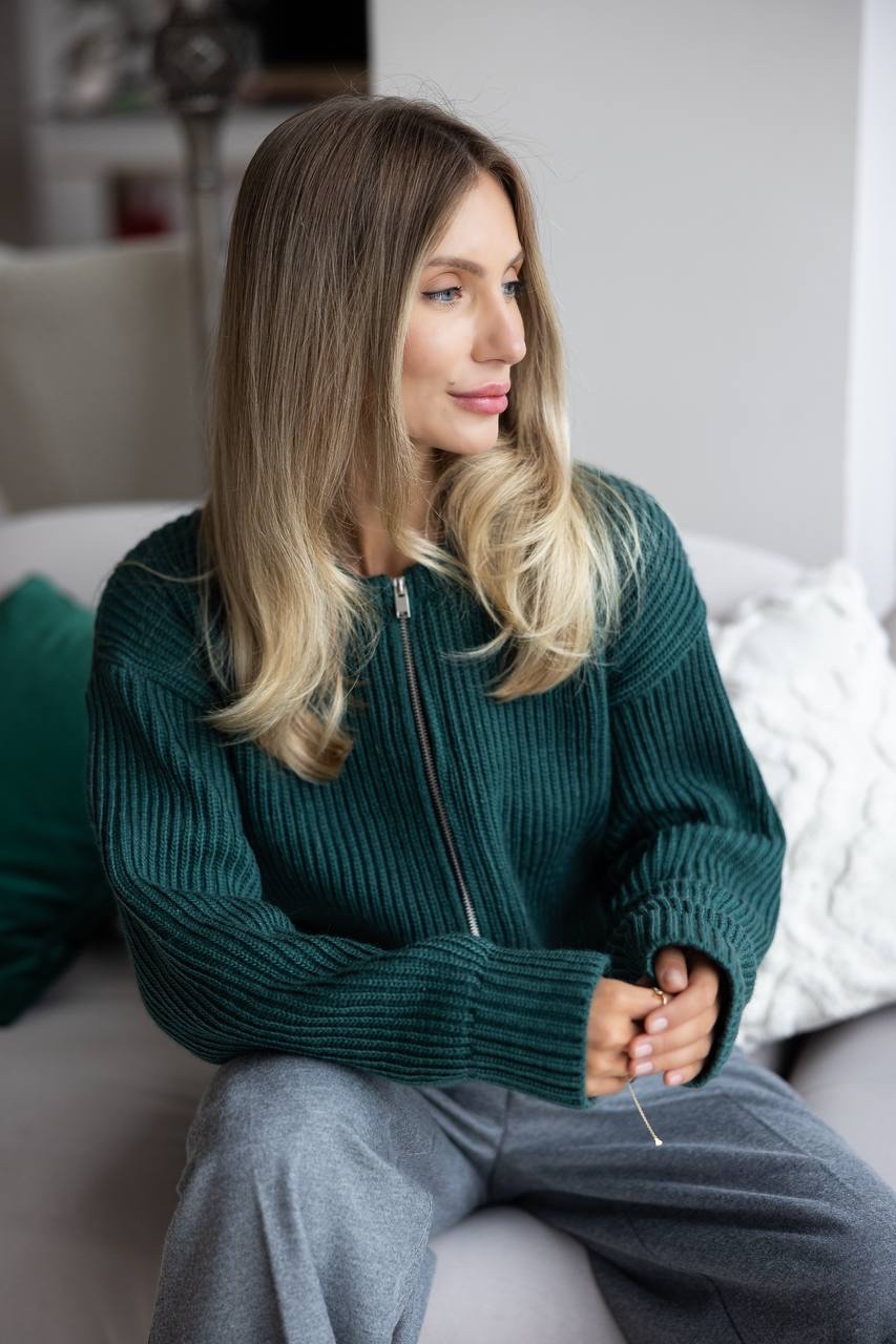 В’язаний бомбер “Morgan” на блискавці - Зображення 13