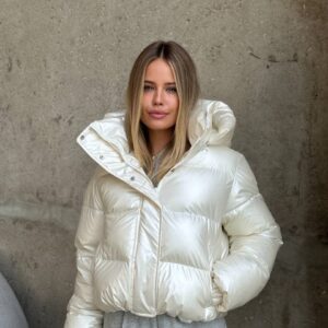 Пуховик вкорочений “Tessa” зі з’ємним капюшоном