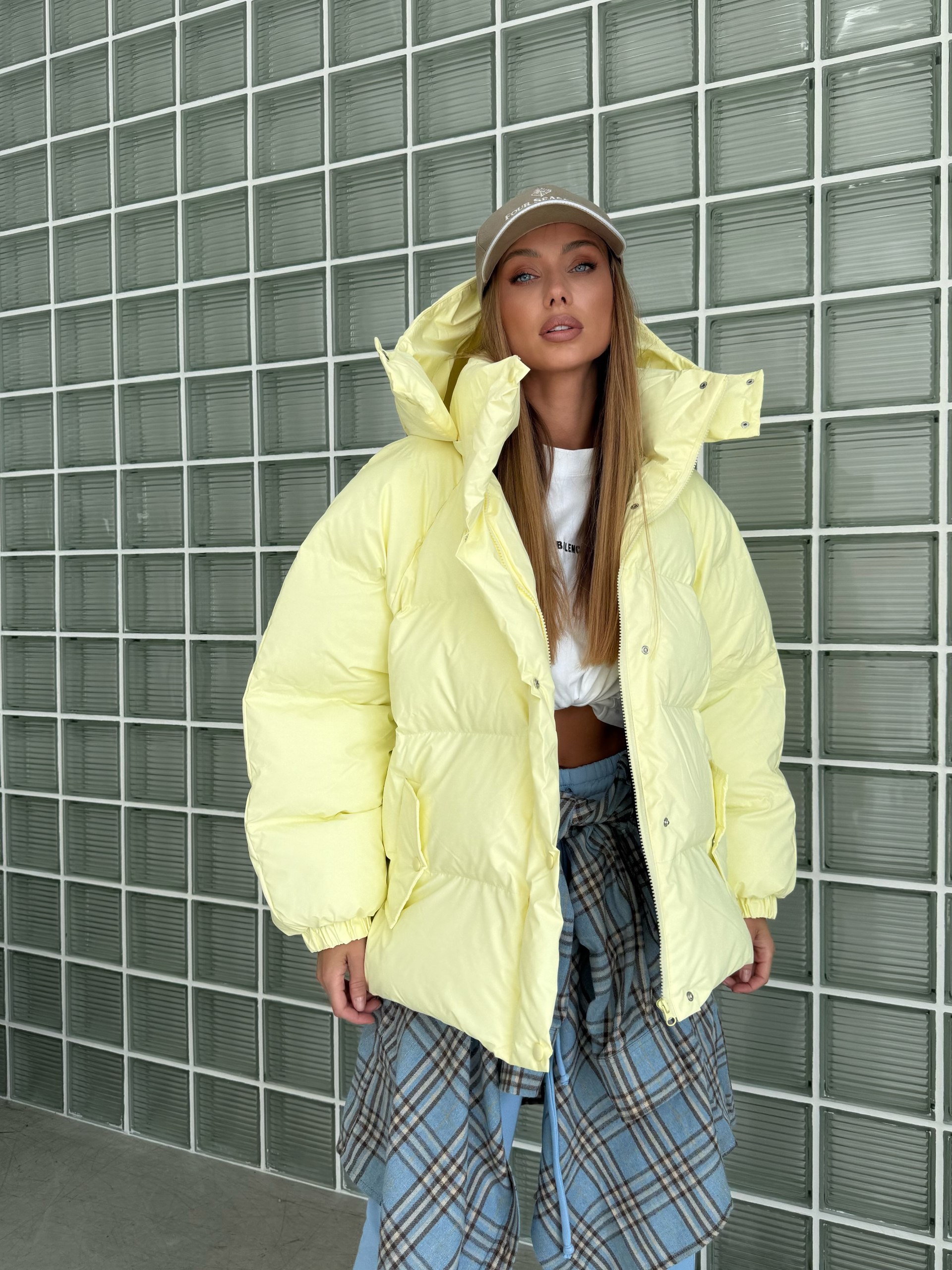 Обʼємний пуфер “Irish” з капюшоном