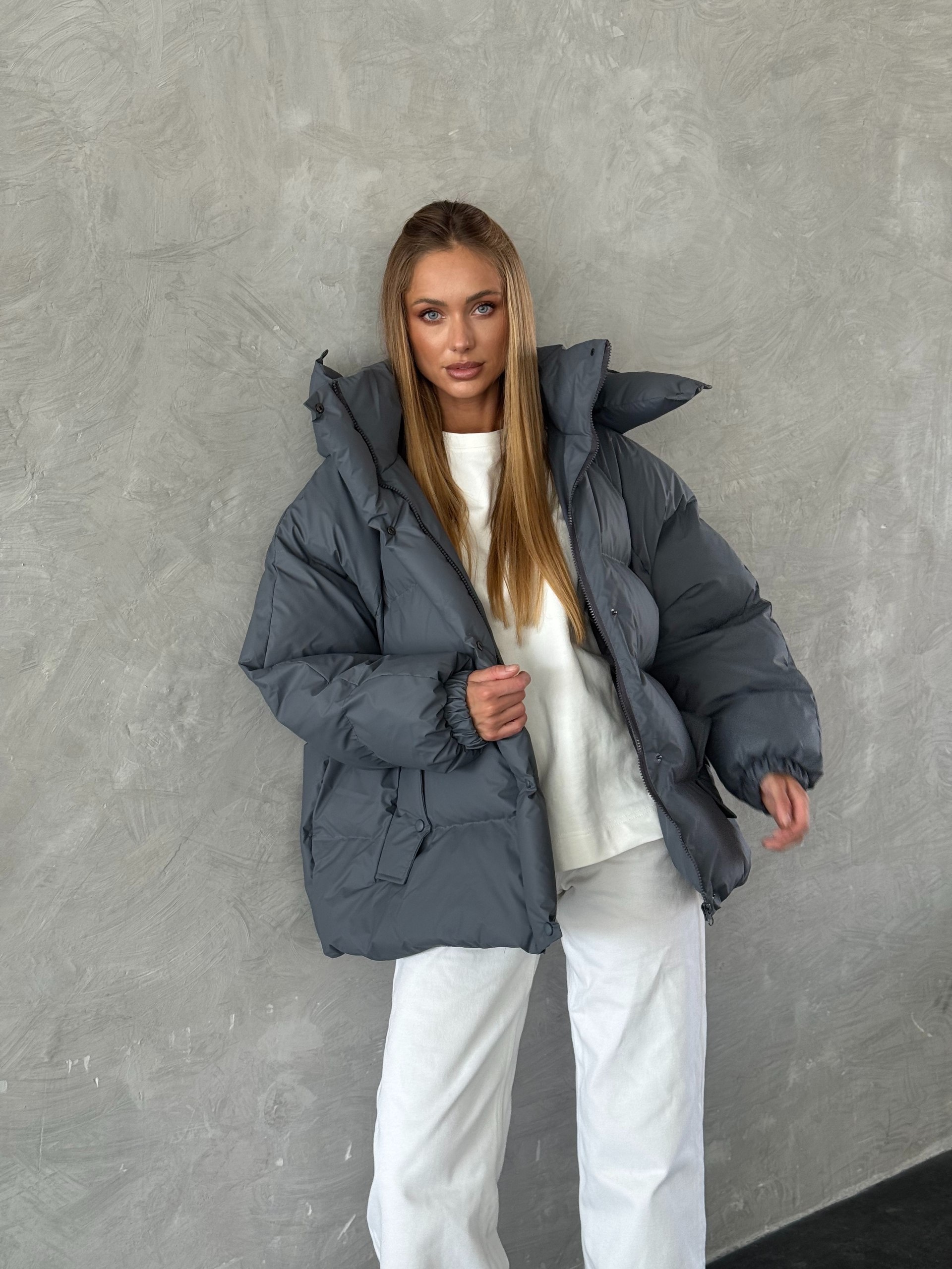 Обʼємний пуфер “Irish” з капюшоном - Зображення 4