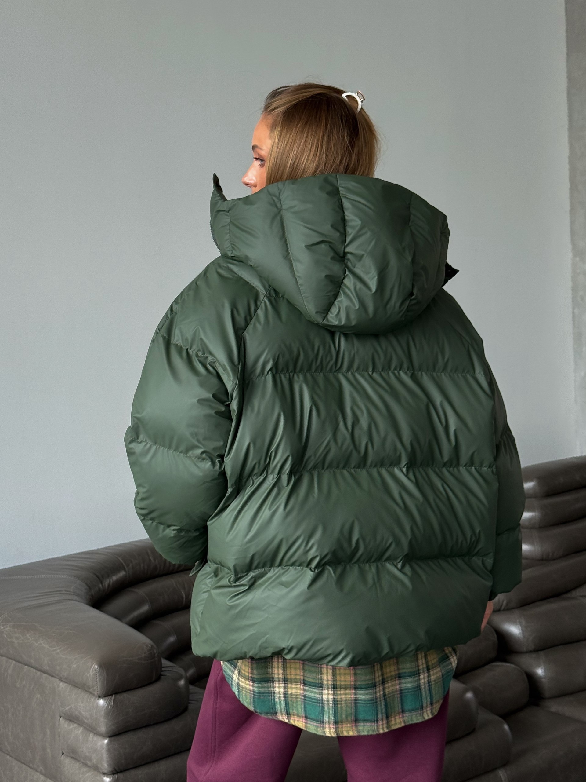 Обʼємний пуфер “Irish” з капюшоном - Зображення 24