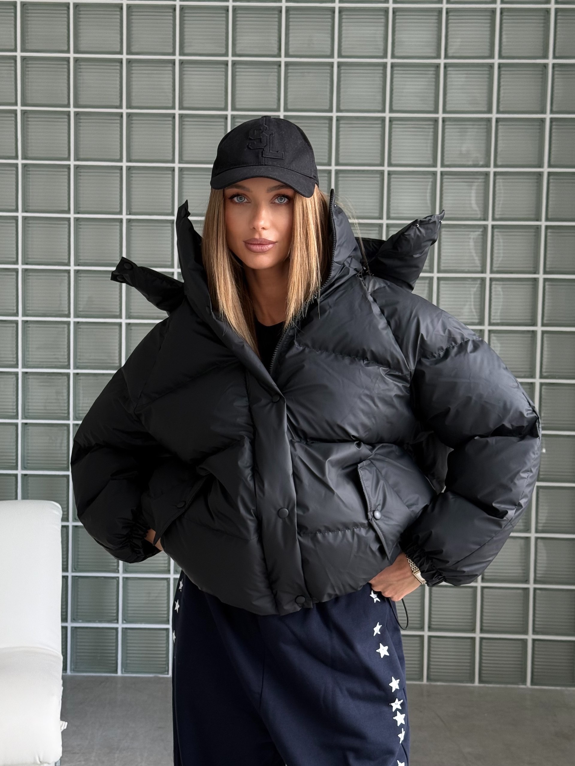 Обʼємний пуфер “Irish” з капюшоном - Зображення 9