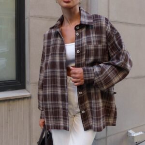 Картата сорочка з рюшами ”Nessa”