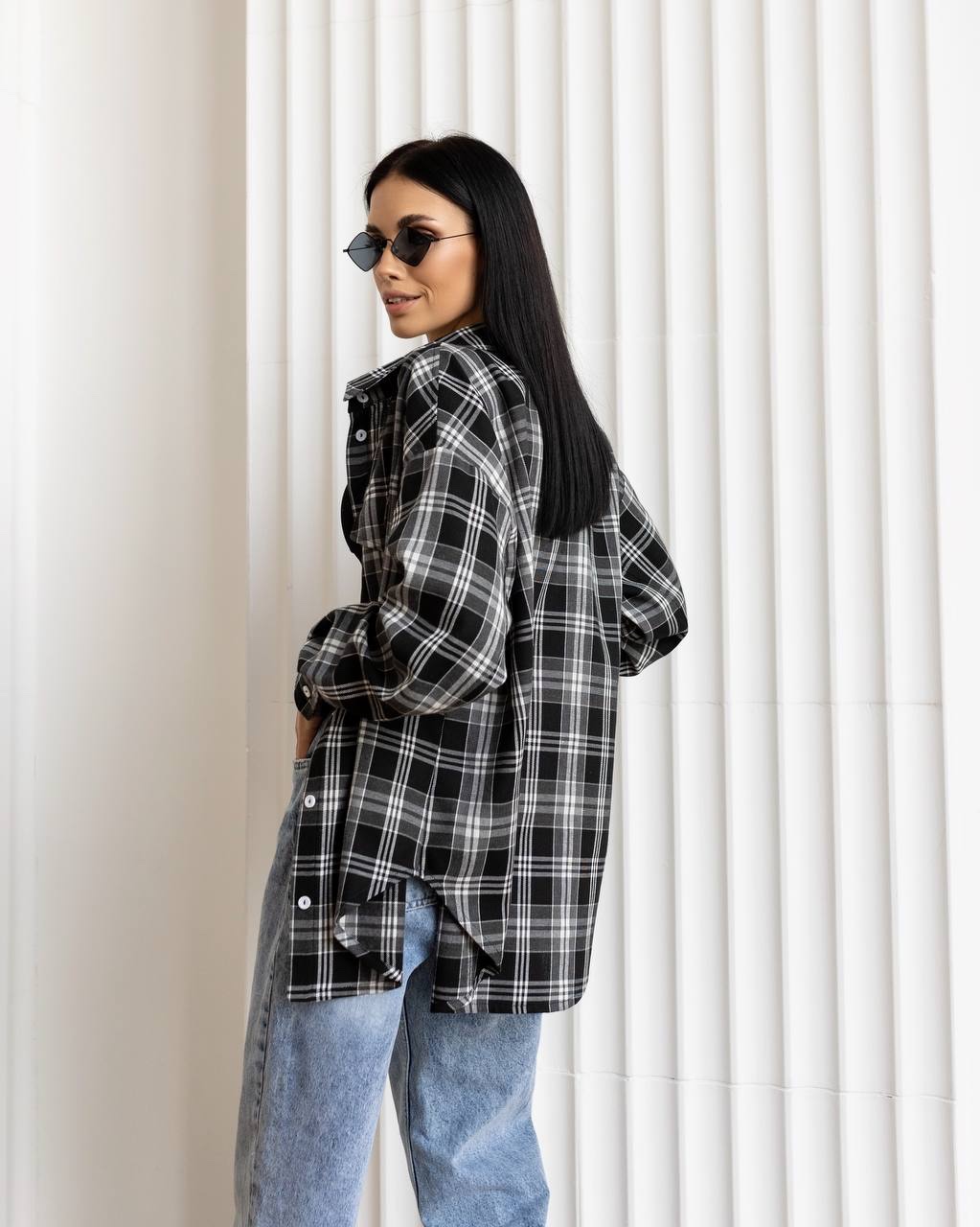 Сорочка з м’якої фланелі “Sandra” в клітинку - Зображення 6