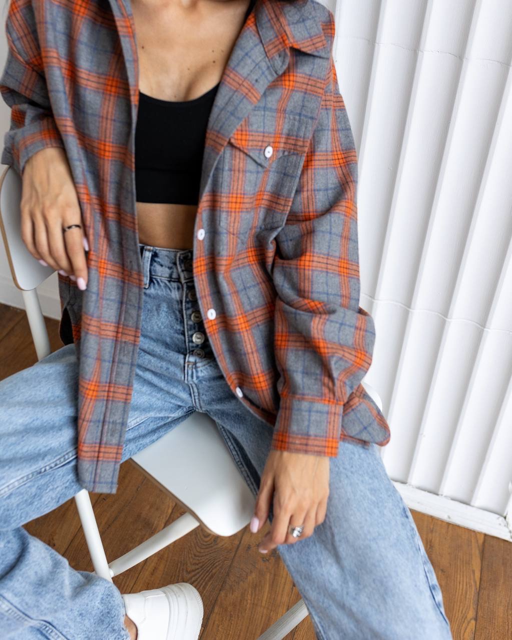 Сорочка з м’якої фланелі “Sandra” в клітинку - Зображення 10