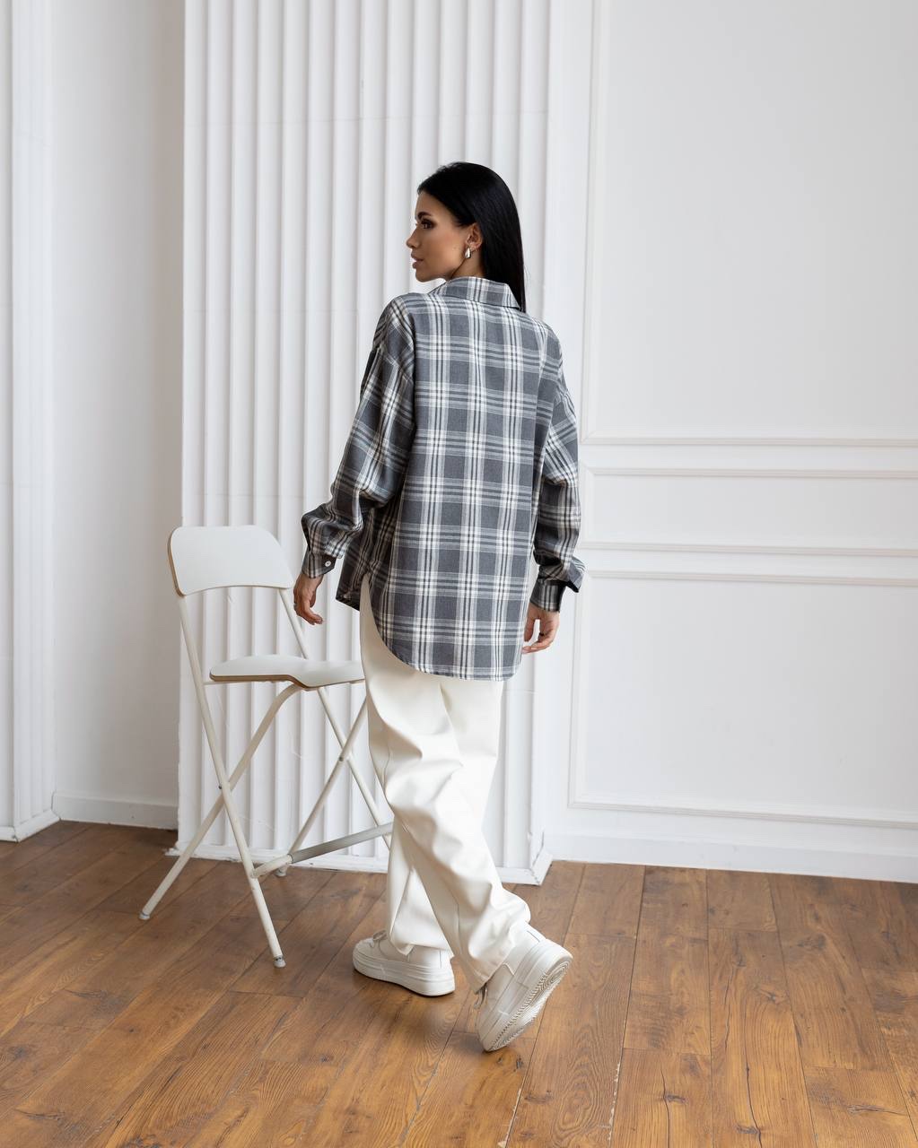 Сорочка з м’якої фланелі “Sandra” в клітинку - Зображення 9