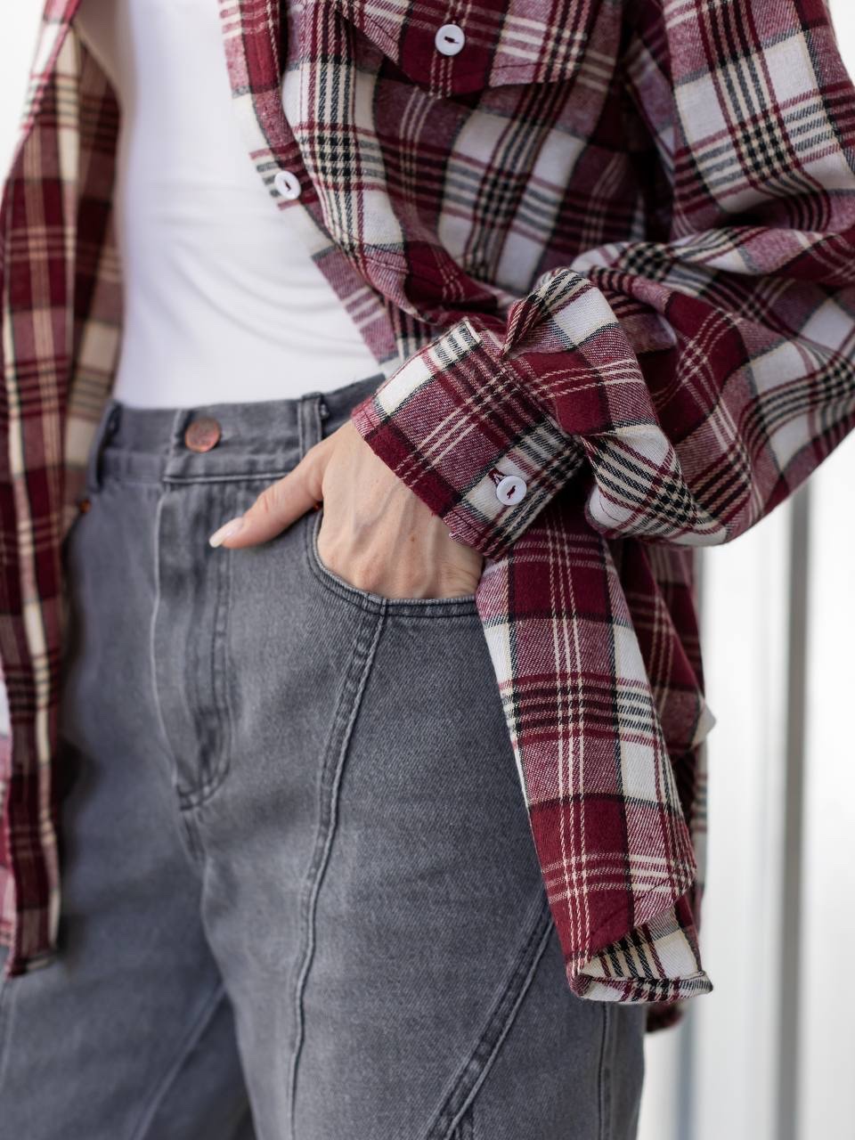 Картата сорочка з фланелі “Noir” - Зображення 2