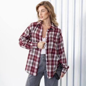 Картата сорочка з фланелі “Noir”