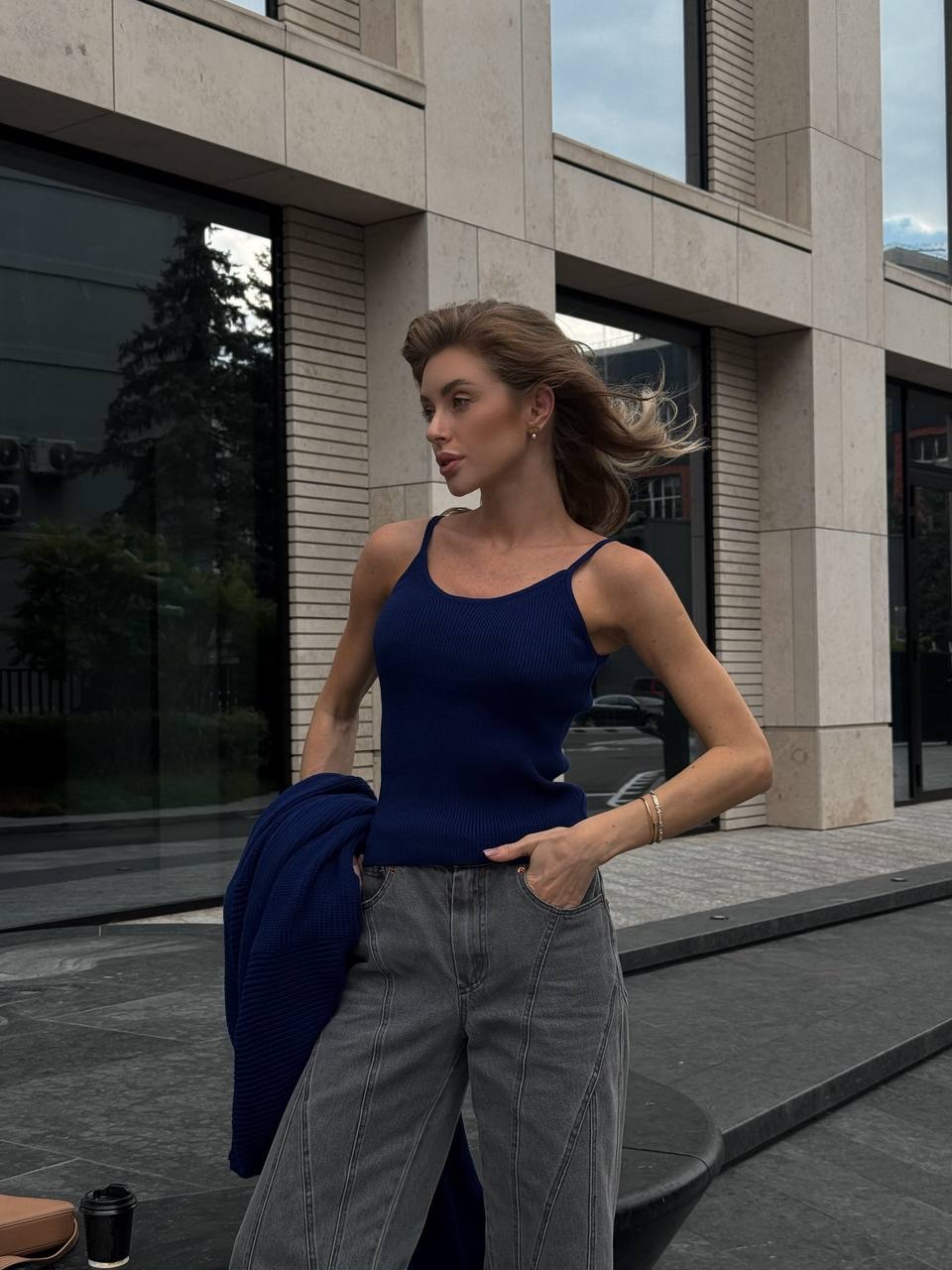 Трикотажний топ на бретелях “Topelle” - Зображення 6