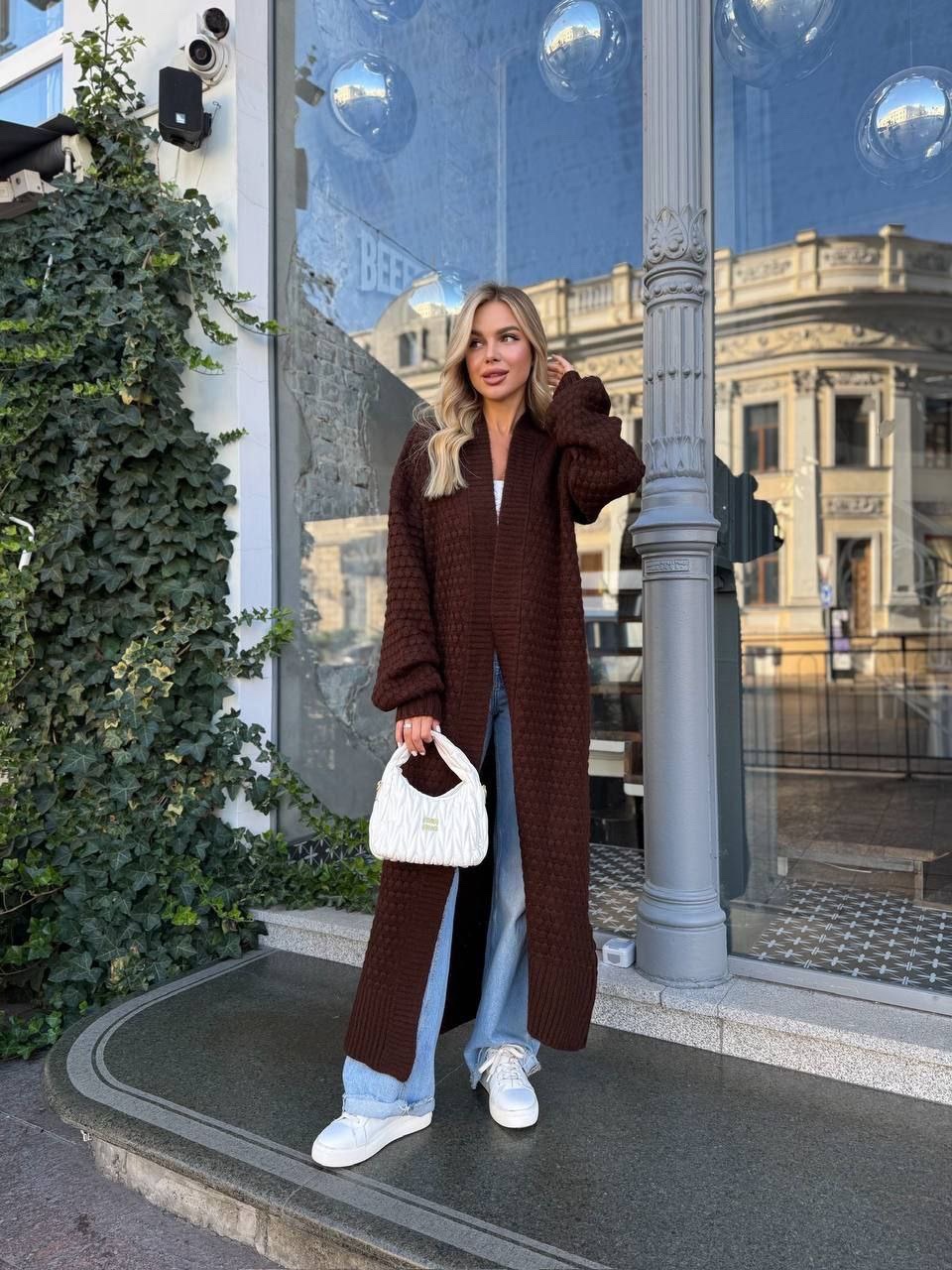 В’язаний кардиган “Cardi Cloud” з об’ємними рукавами - Зображення 5