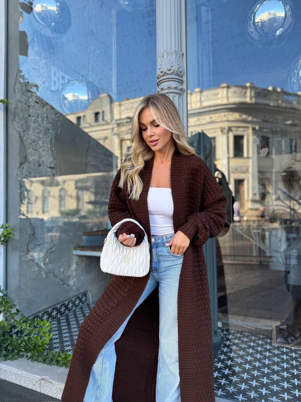 В’язаний кардиган “Cardi Cloud” з об’ємними рукавами - Зображення 4