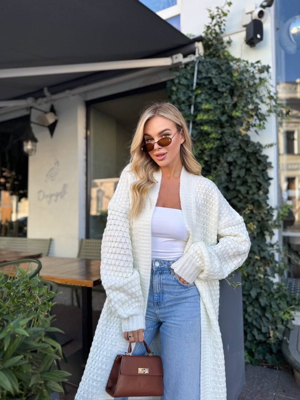 В’язаний кардиган “Cardi Cloud” з об’ємними рукавами