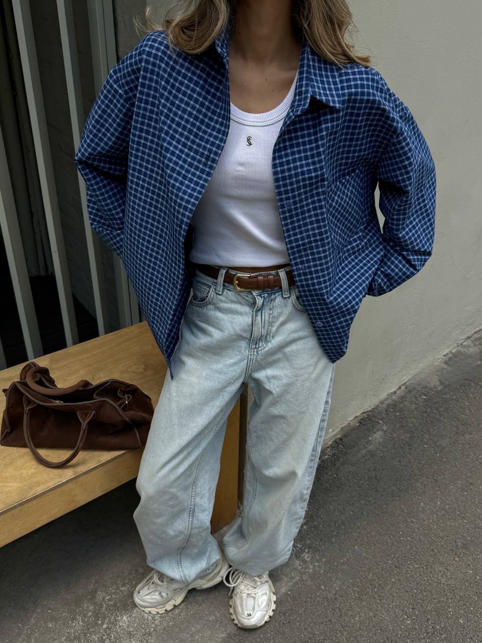 Сорочка в клітинку oversize “Elly”