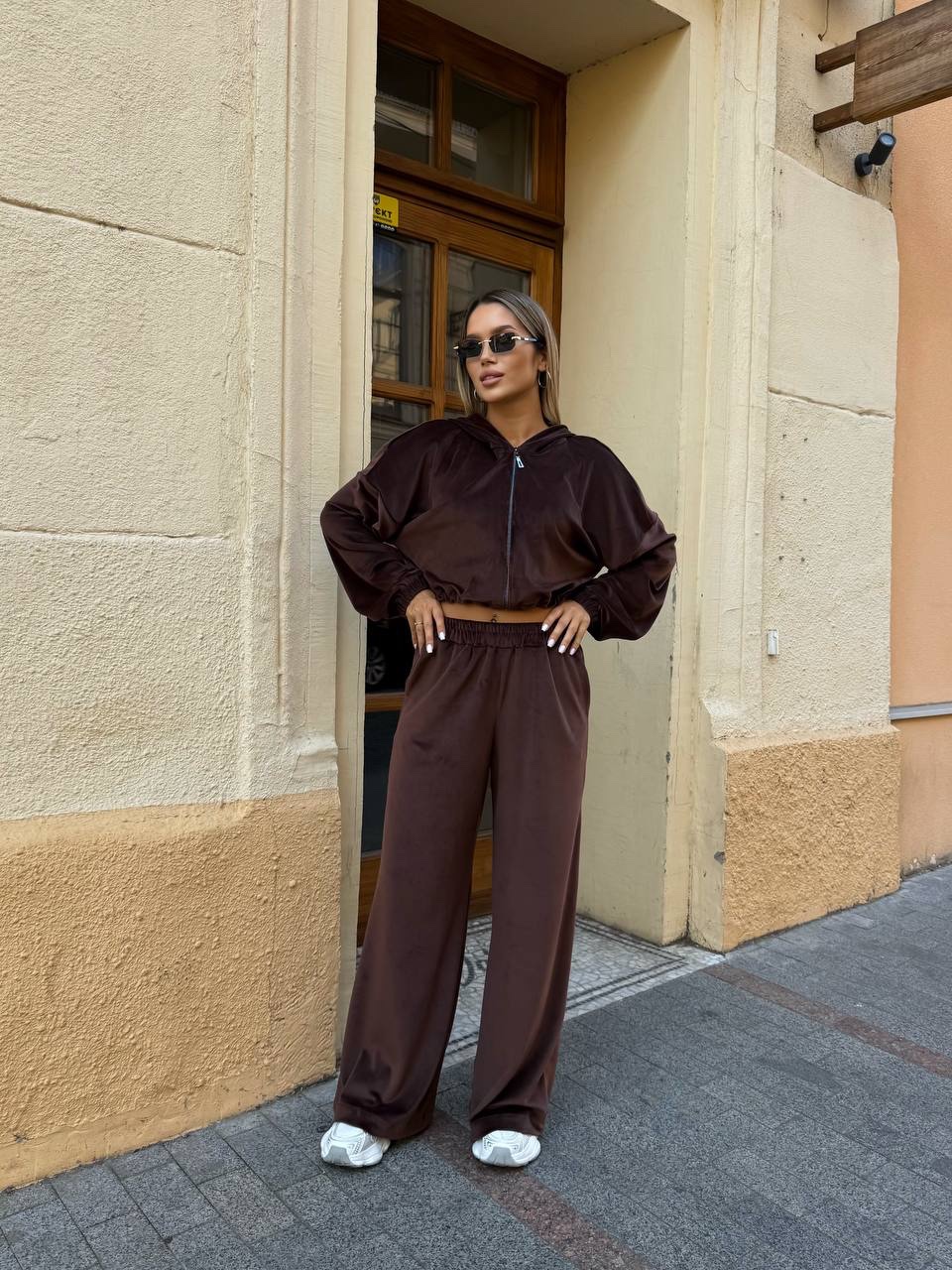 Велюровий костюм “Virginia” з капюшоном