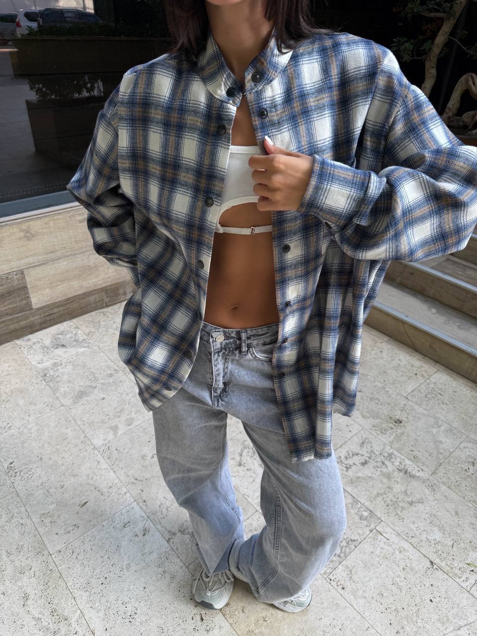 Подовжена картата сорочка “Sophi” з фланелі - Зображення 9