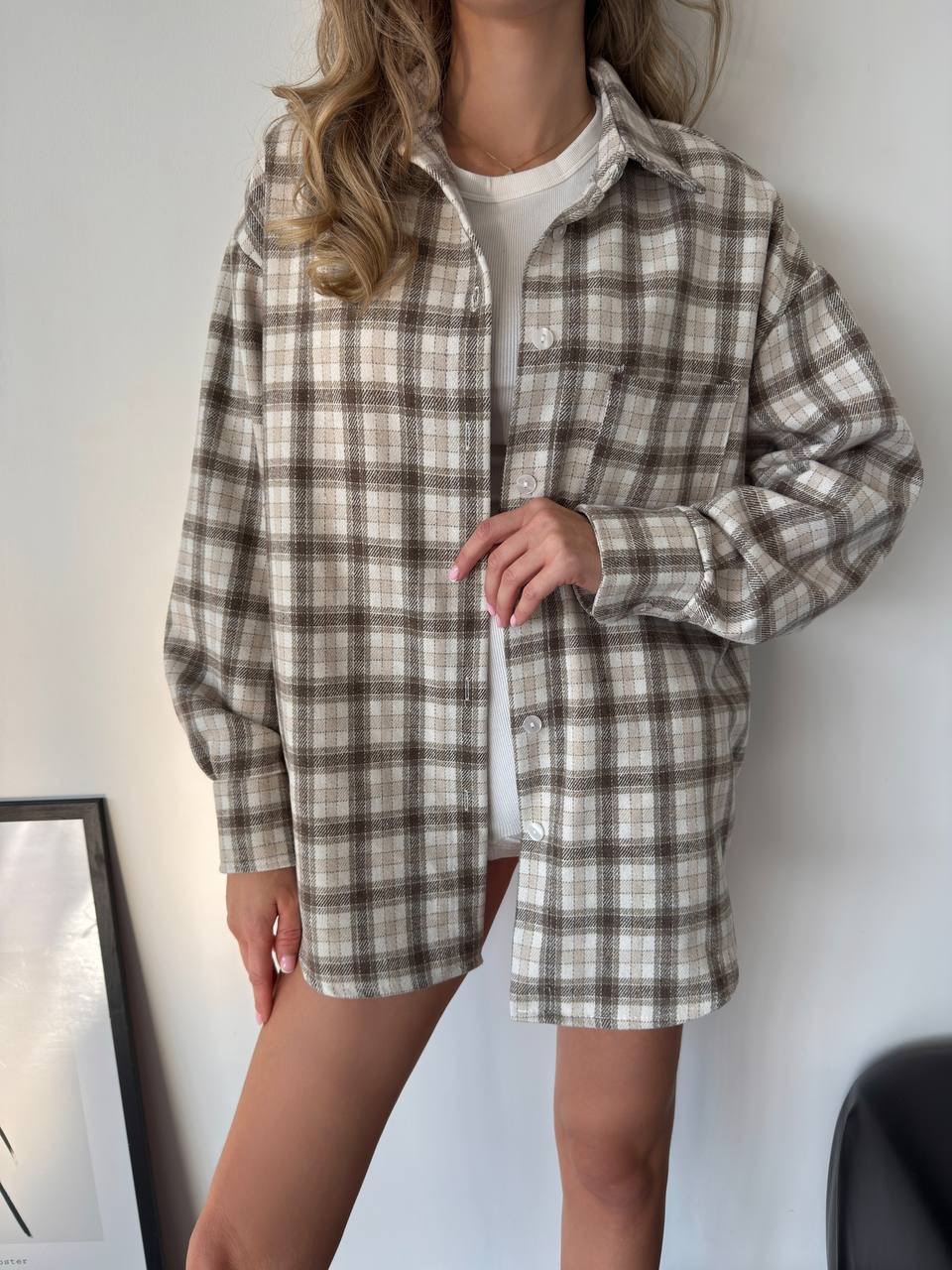 Сорочка з фланелі “Ornella” в клітинку - Зображення 10