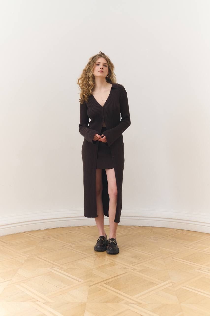 Трикотажний комплект “Anette” кардиган і спідниця - Зображення 9