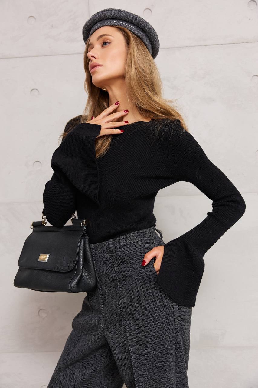 Лонгслів “Sandra“ із розкльошеними рукавами - Зображення 5