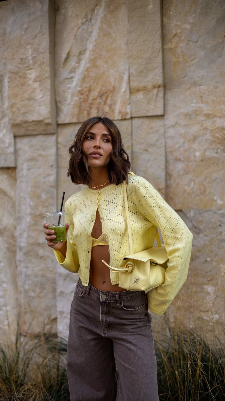 Вʼязаний ажурний кардиган “Rebecca” на ґудзиках - Зображення 4