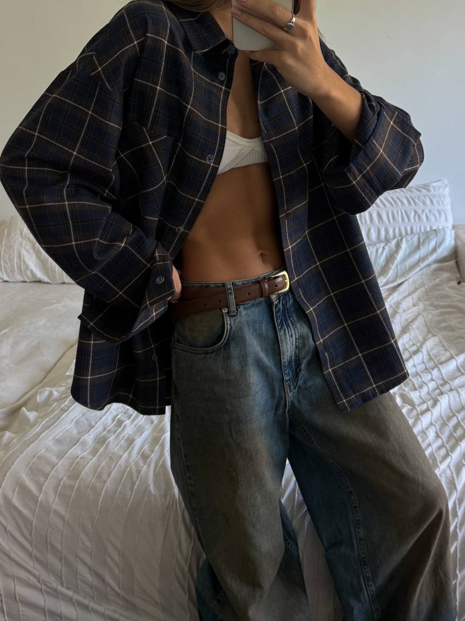 Сорочка з фланелі “Morena” в клітинку - Зображення 3