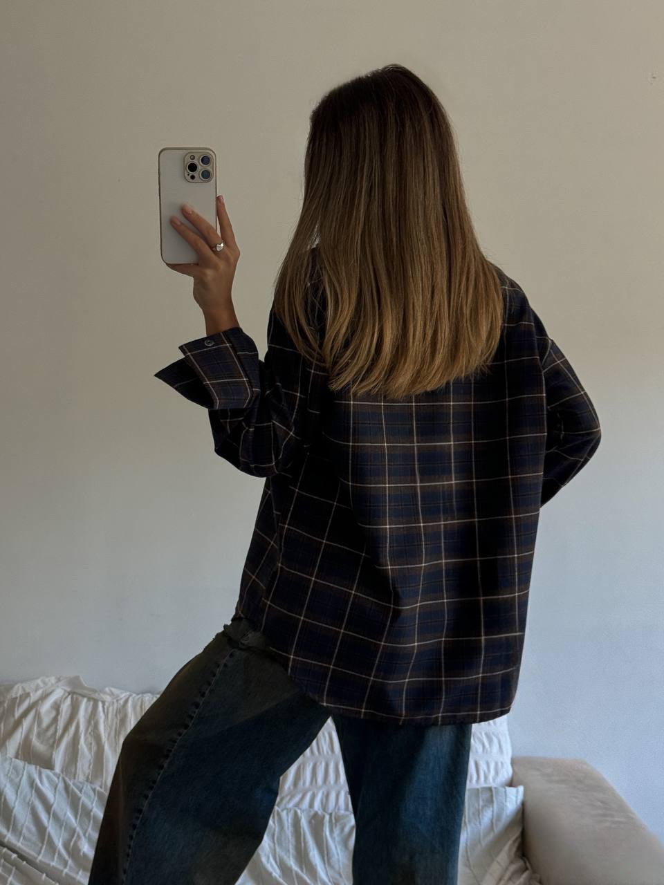 Сорочка з фланелі “Morena” в клітинку - Зображення 4