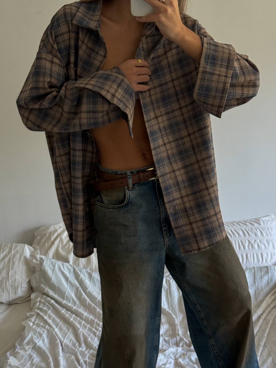 Сорочка з фланелі “Morena” в клітинку - Зображення 10