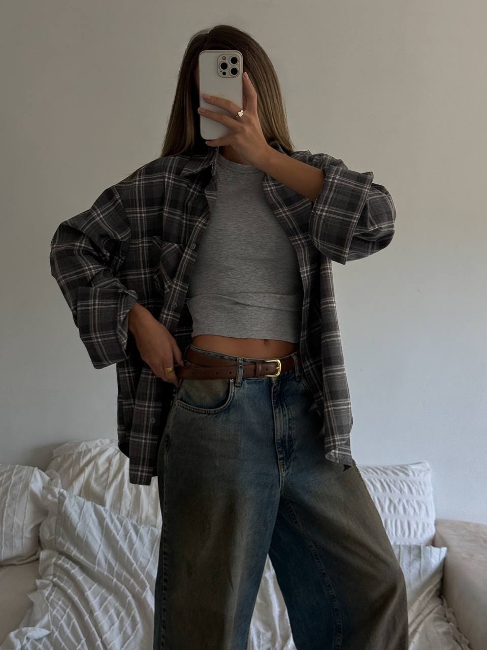Сорочка з фланелі “Morena” в клітинку - Зображення 6