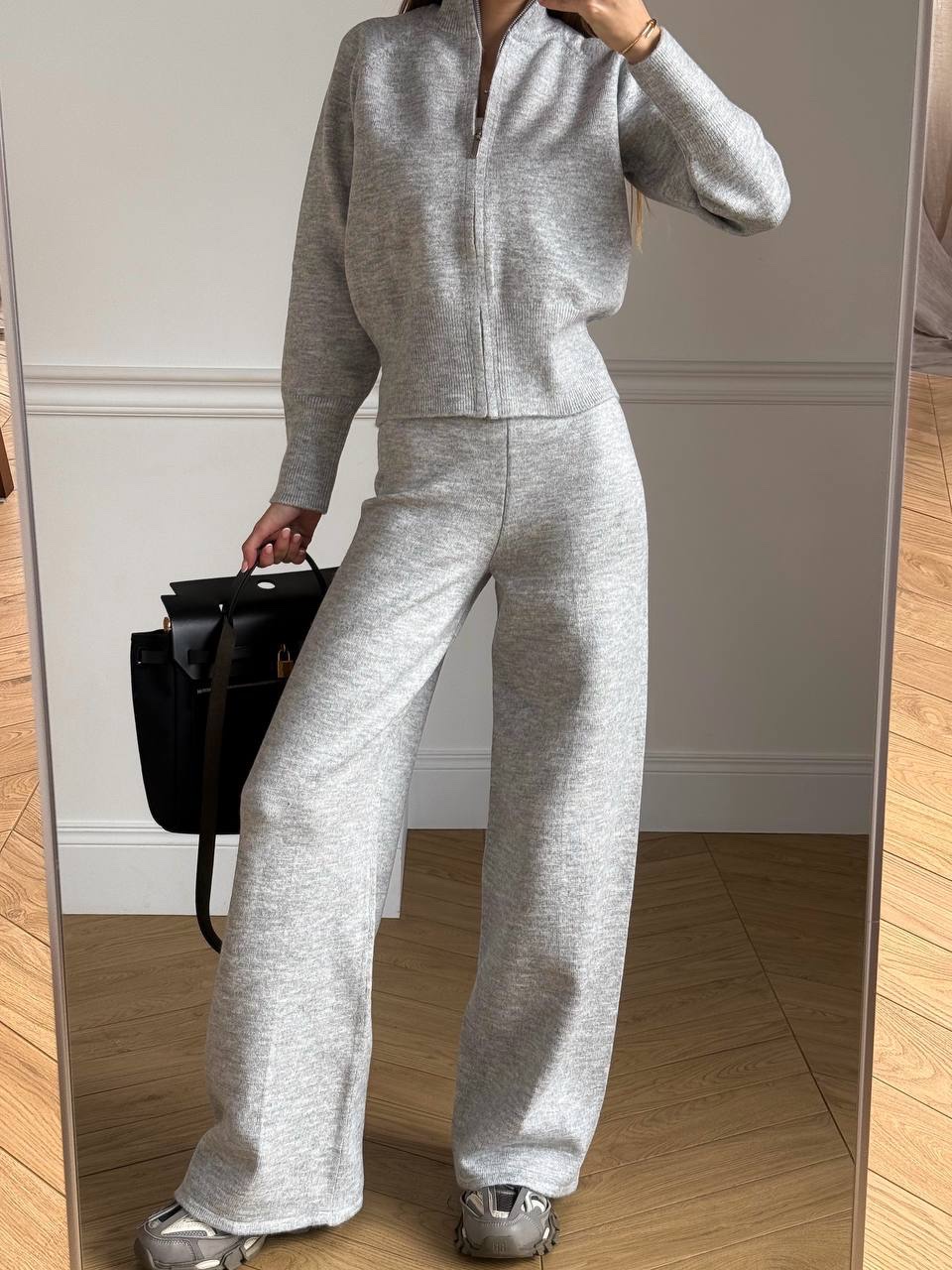 Трикотажний костюм “Dafna” з широкими штанами - Зображення 9