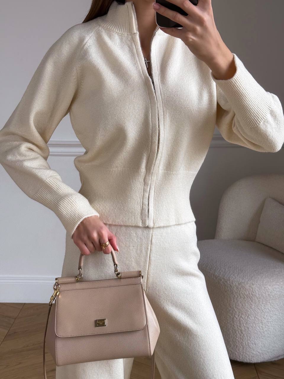 Трикотажний костюм “Dafna” з широкими штанами