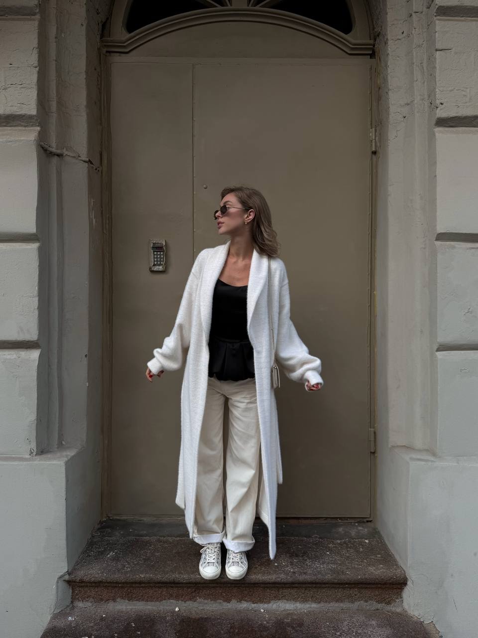 Пальто-кардиган “Elara” з поясом