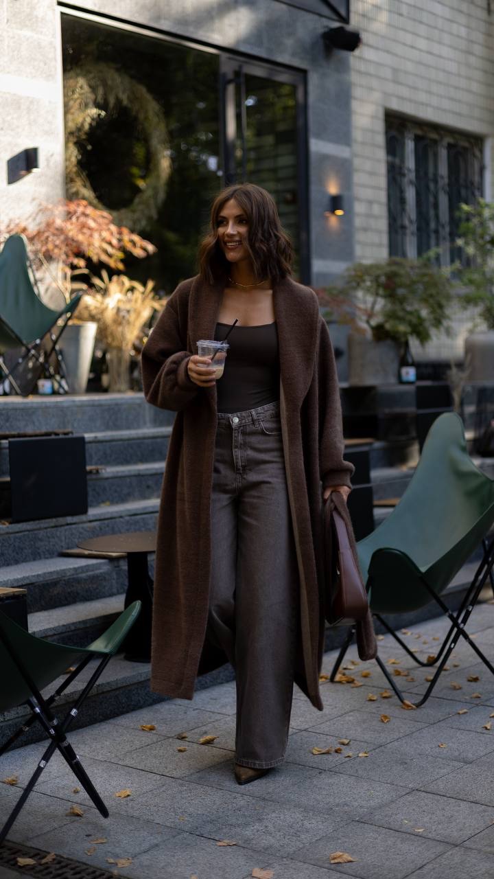 Пальто-кардиган “Elara” з поясом - Зображення 5