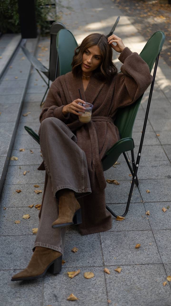 Пальто-кардиган “Elara” з поясом - Зображення 7