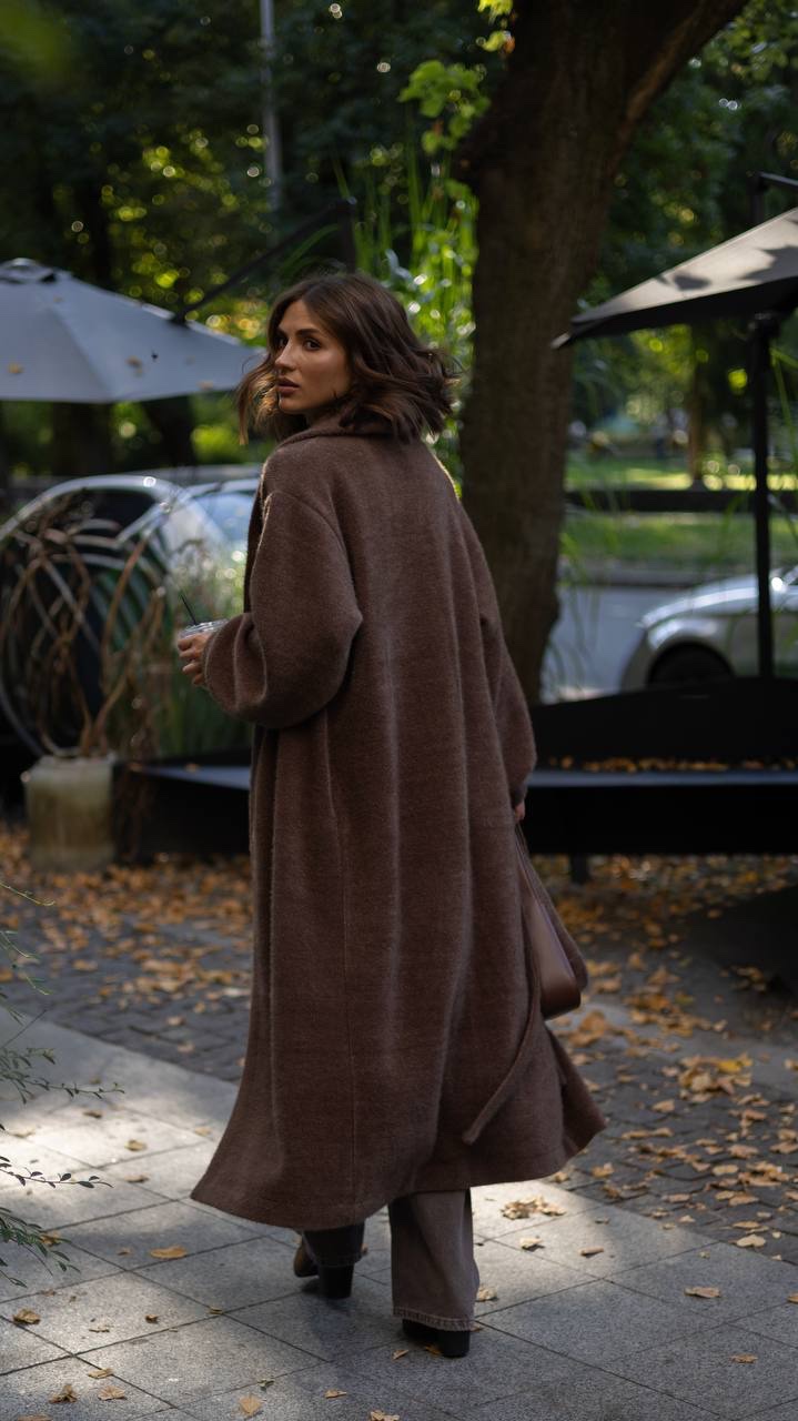 Пальто-кардиган “Elara” з поясом - Зображення 8