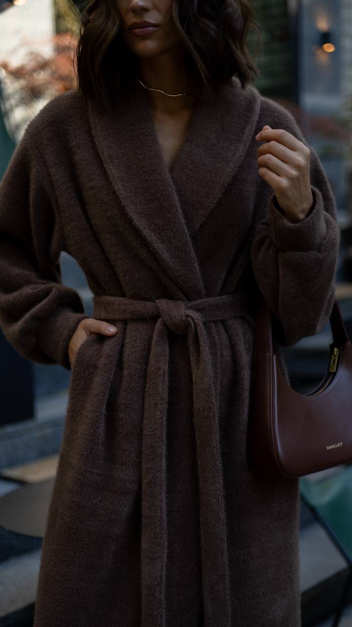 Пальто-кардиган “Elara” з поясом - Зображення 6