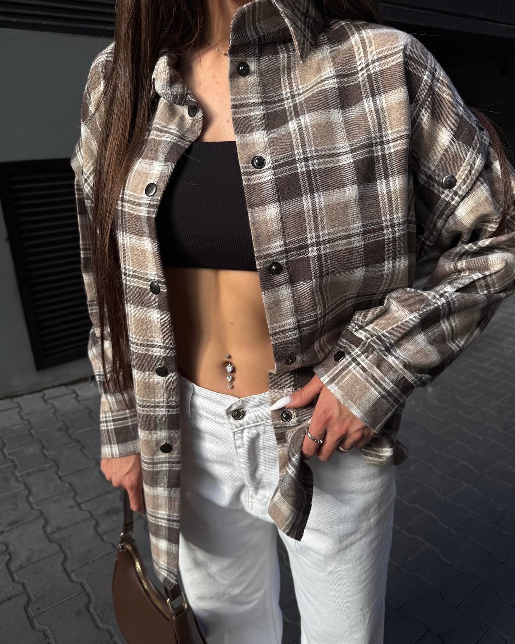 Сорочка-трансформер “Gaby” з мʼякої фланелі - Зображення 5