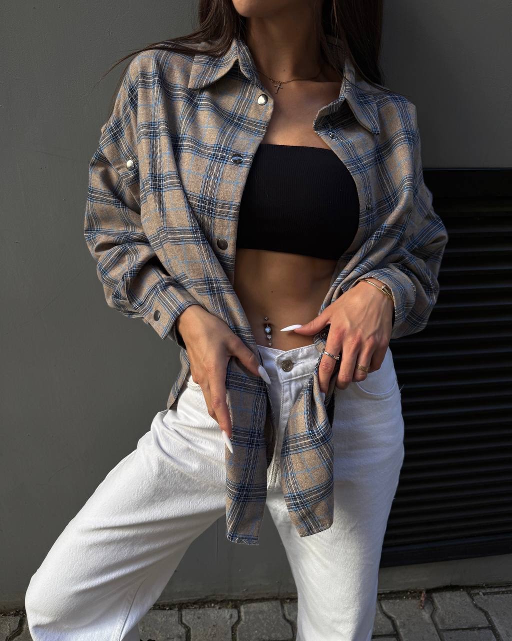 Сорочка-трансформер “Gaby” з мʼякої фланелі - Зображення 3