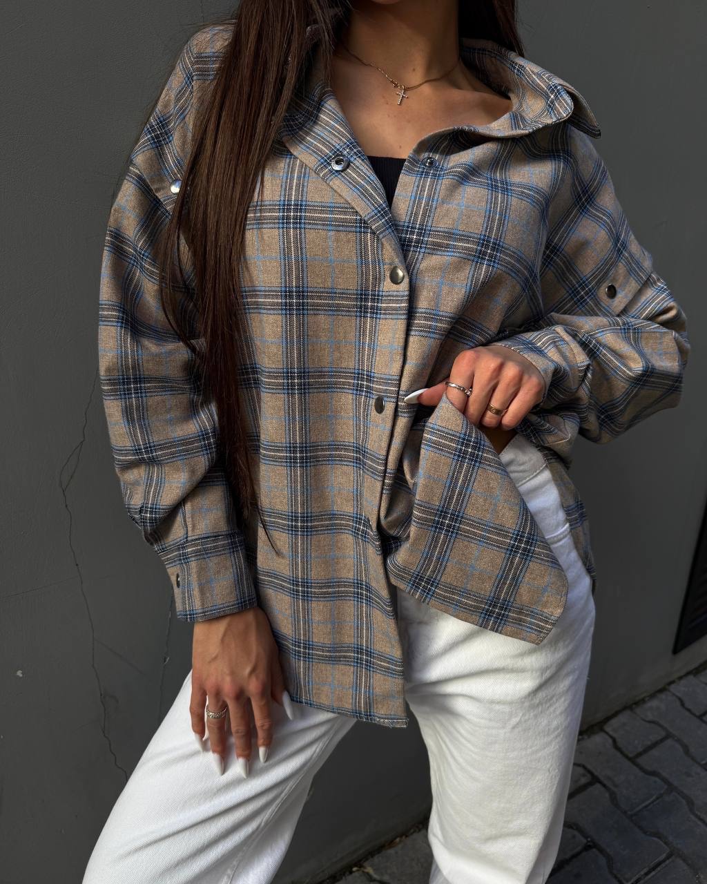 Сорочка-трансформер “Gaby” з мʼякої фланелі