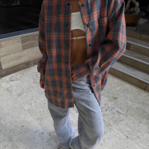 Подовжена картата сорочка “Sophi” з фланелі